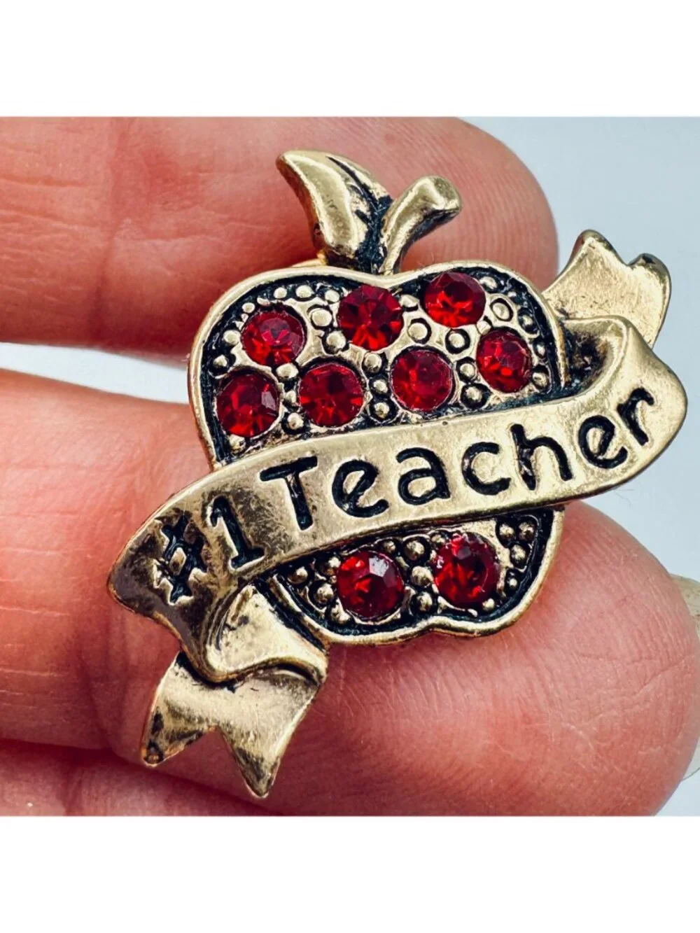 Vintage School Teacher Brooch Pin Back to School Lot of 3
